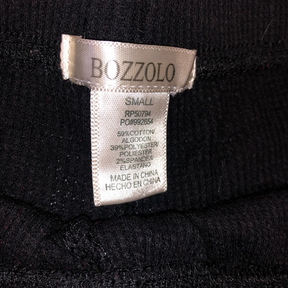 All black pj booty shorts with waffle knit - Picture 2 of 3